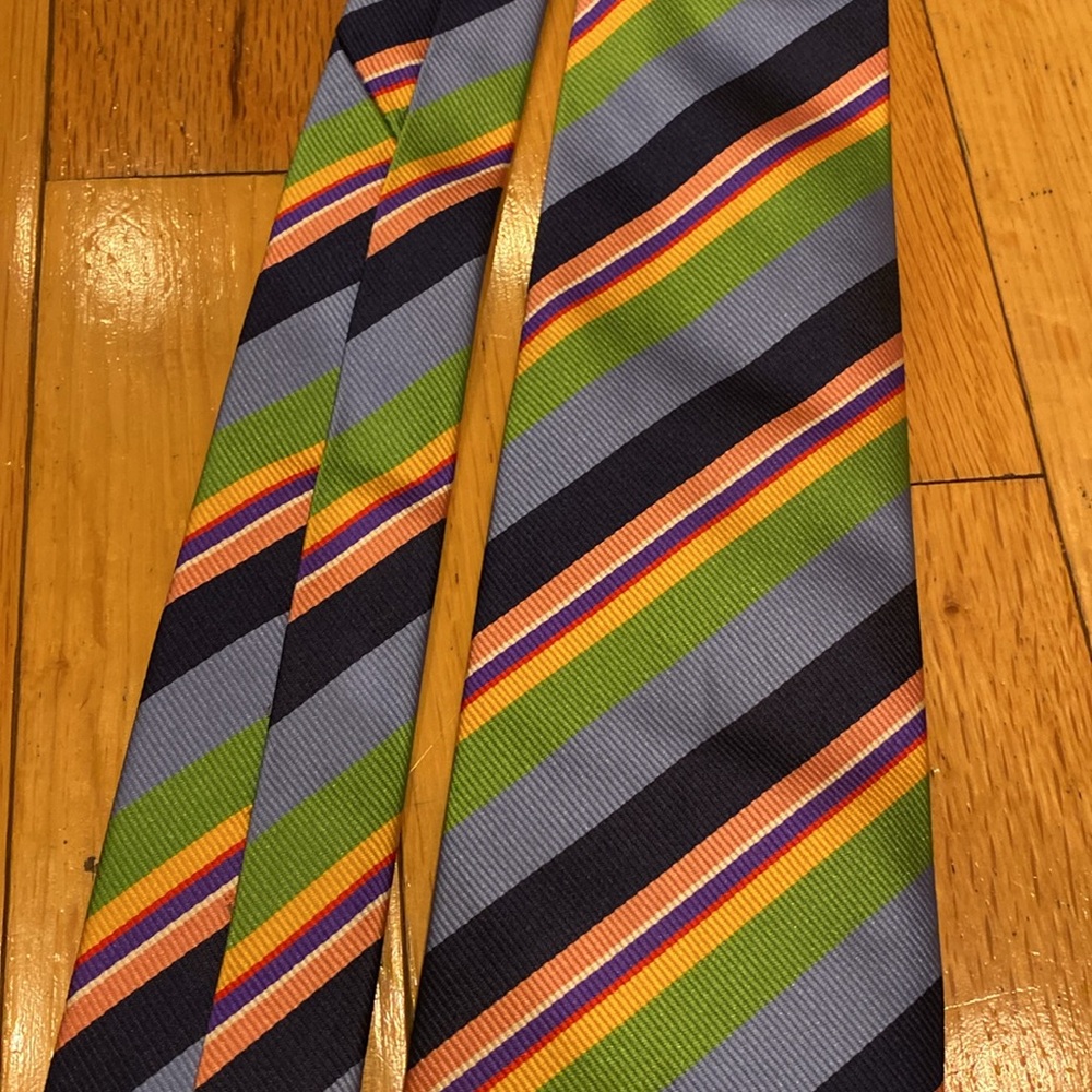 NWOT Ralph Lauren Purple Label Striped Tie - Picture 3 of 3